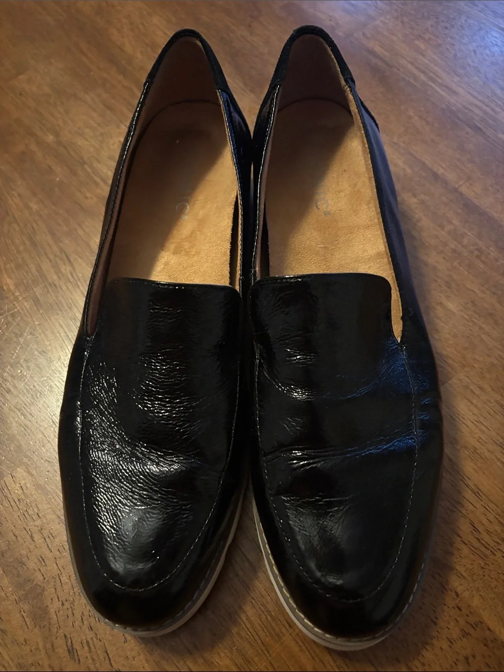 Vionic Black Patent Kelsey Slip-On Loafers